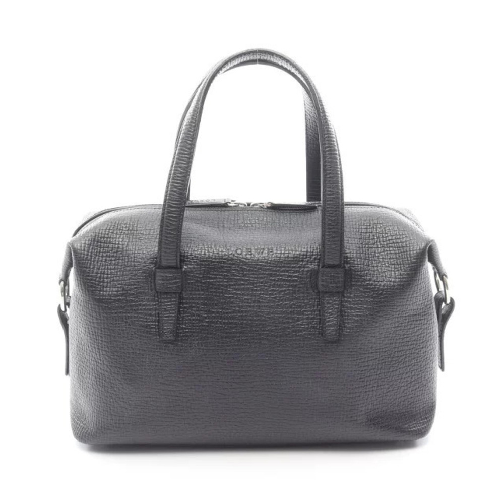 Loewe Boston Handbag Leather Black